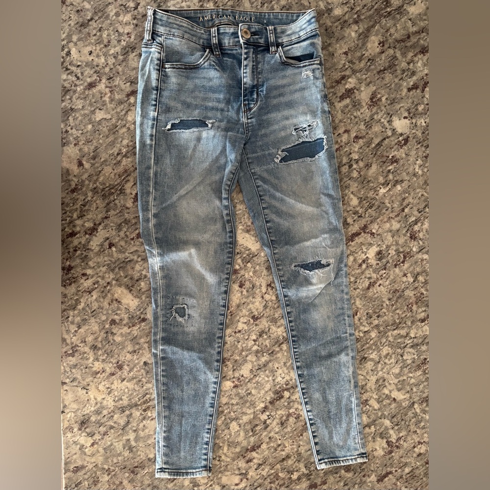 Cute patched skinny jean